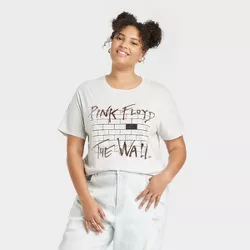 Women's Pink Floyd Plus Size The Wall Short Sleeve Graphic Boyfriend T-Shirt - Heather Gray 3X