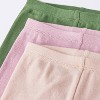 Baby 3pk Solid Cotton Pants - Cloud Island™ Pink/Green - 3 of 3