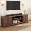 Fluted TV Stand for Tvs up to 80",Mid Century Modern TV Stand with Open Shelf,Entertainment Center Wood TV Media Console for Living Room - 3 of 4