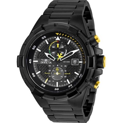 Invicta 28110 Men's Aviator Black Dial Steel Bracelet Chrono Watch