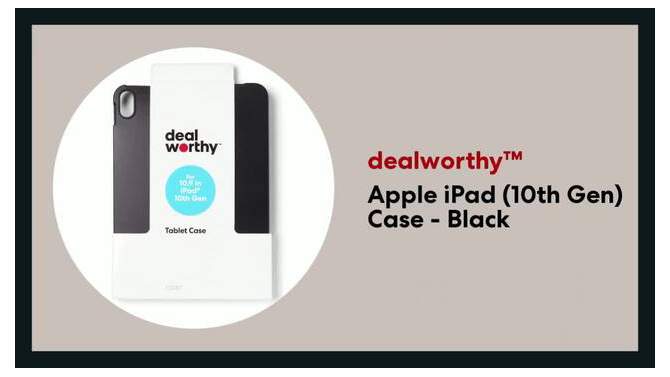 Apple iPad (10th Gen) Case - dealworthy&#8482; Black, 2 of 5, play video