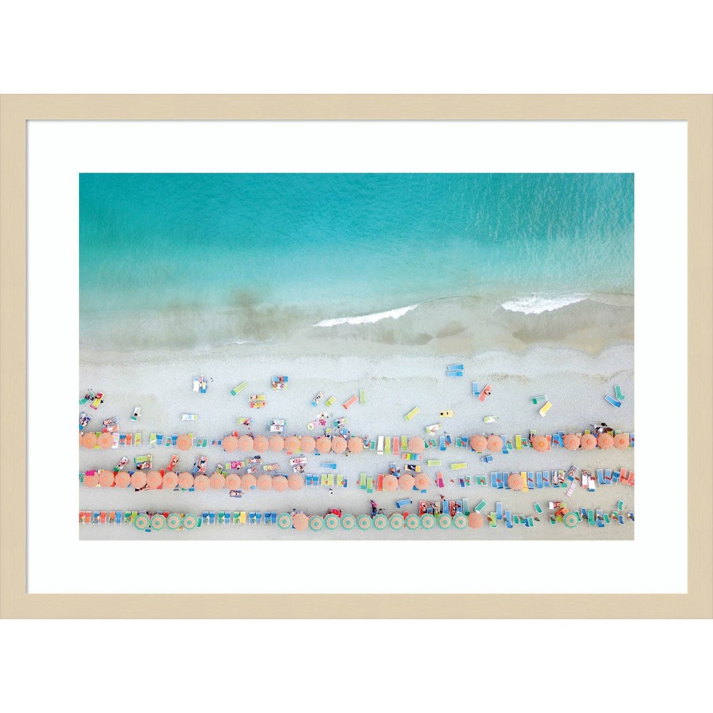 Photos - Other Decoration 25" x 19" Monterosso 6 by Rachel Dowd Wood Framed Wall Art Print - Amanti Art: Contemporary Nature Photograph, Light Brown
