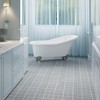 DOMETOUR 12" x 12" Gray Interlocking Deck Tiles Waterproof Plastic Outdoor Anti-slip Flooring for Bathroom Balcony Porch Rosette Pattern - 2 of 4