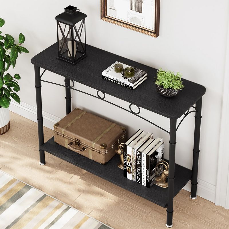 Whizmax Console Table, 41.3" Industrial Entryway Table with Shelf, Narrow Sofa Table for Hallway, Entrance Hall, Corridor, Foyer, Living Room, 4 of 9