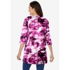 Woman Within Plus Size Three-Quarter Sleeve Notch-Neck Tunic - 3 of 4