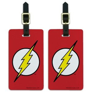 The Flash Lightning Bolt Logo Luggage ID Tags Set of 2 - 1 of 4