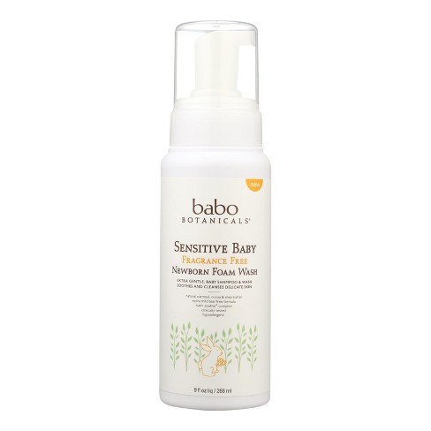 Babo Botanicals Sensitive Baby Fragrance Free Newboarn Foam Wash 9 Fz Target