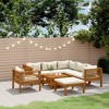 vidaXL Garden Lounge Set Cream and Acacia wood - 2 of 4