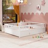 JUJABU Full Size Integral Construction Children's  Floor Bed with Super High Security Barrier and Door - 4 of 4