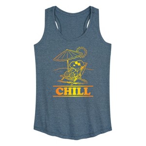 Women's - Peanuts - Chill Graphic Racerback Tank - 1 of 4