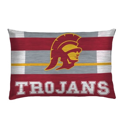 NCAA USC Trojans Heathered Stripe Queen Bedding Set in a Bag - 3pc — фото 3