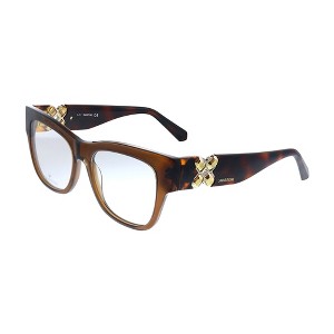 Swarovski  050 Womens Square Eyeglasses Dark Brown 51mm - 1 of 3