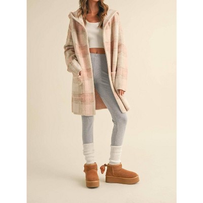 Women's Plaid Hooded Jacket - Klesis