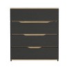 PAGED 3 Drawers Dresser Storage Cabinet with Superior Top and Metal Handles, Dresser for Bedroom - 3 of 4