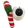Ganz 3.5 Inch Snowman/Candy Cane Salt And Pepper Shakers Red/White Cane Top Hat Salt And Pepper Shakers - 3 of 3