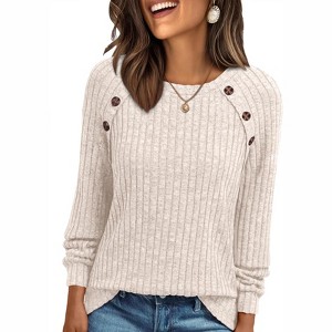 Womens Lightweight Sweaters Long Sleeve Shirts Dressy Casual Formal Tops Outfits 2025 Early Fall Winter Clothing - 1 of 4