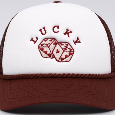 Concept One Lucky Dice Baseball Hat - White/Maroon - image 2