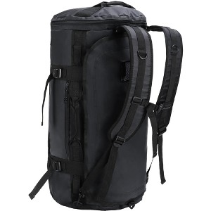 Large Duffel Backpack Sports Gym Bag with Shoe Compartment, Heavy Duty and Water Resistant, Black, 45L - 1 of 4