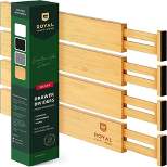 Royal Craft Wood Adjustable Bamboo Drawer Dividers Organizers