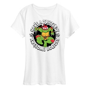 Women's - Teenage Mutant Ninja Turtles - Have A Turtley Awesome Holiday Short Sleeve Graphic T-Shirt - 1 of 4