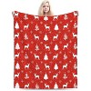 Christmas Throw Blanket for Men Women, Snowmen and Snowflakes Birthday Gifts, Soft Warm Flannel Christmas Decorations for Home. - 3 of 4