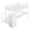 Sapphtopaz Loft Bed with L-Shaped Desk & USB,Metal Loft Bed with Wardrobe & Adjustable Shelf for Adults Teens Bed Frame for Bedroom - 4 of 4