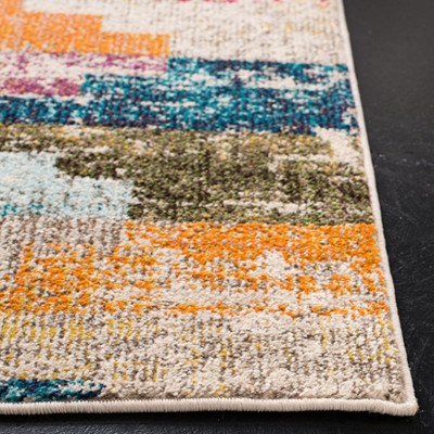 Ivory Multicolor Abstract Distressed 8' x 10' Area Rug