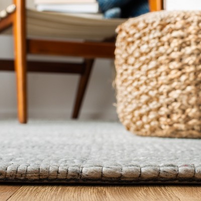 Elegance Gray Geometric 9' x 12' Handwoven Wool Area Rug