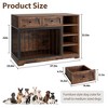 Whizmax 47" Dog Crate Furniture - Wooden TV Stand Kennel with 2 Drawers & 4 Shelves, Decorative Storage Cabinet for Large Dogs, Indoor Pet Cage - 2 of 4