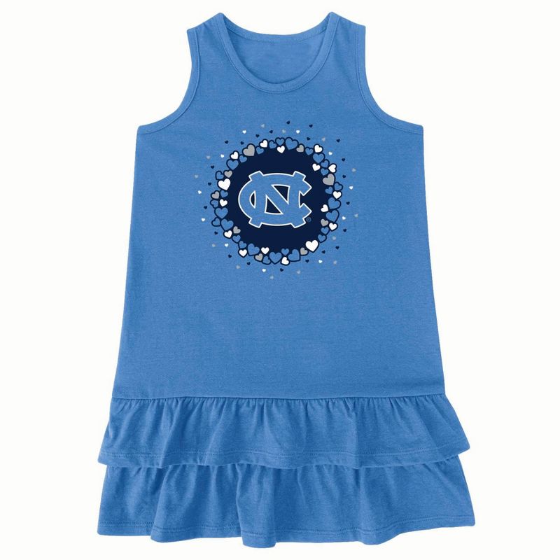 NCAA North Carolina Tar Heels Toddler Girls&#39; Ruffle Dress, 1 of 4