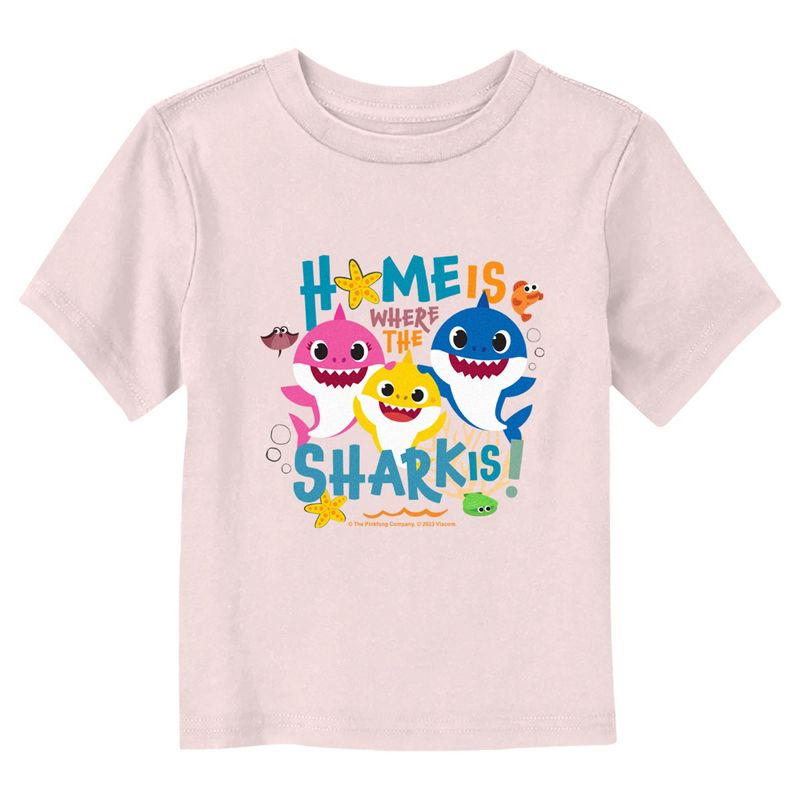 Toddler's Baby Shark Home Is Where the Shark Is Family T-Shirt, 1 of 4