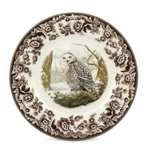 Spode Woodland 8” Dinner Plate, Perfect For Thanksgiving And Other Special Occasions, Made In England, Bird Motifs - 1 of 4