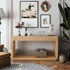 60" Modern 2-Drawer Console Table with Solid Wood Veneer,Entryway Console Table Behind Couch with Hidden Storage for Home Office-Coolbibila - 2 of 4