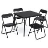 Folding Card Table and Chair Set of 5, Upholstered Foldable Table and Chair Set, Portable Children's Activity Table and Chairs Set - 2 of 4