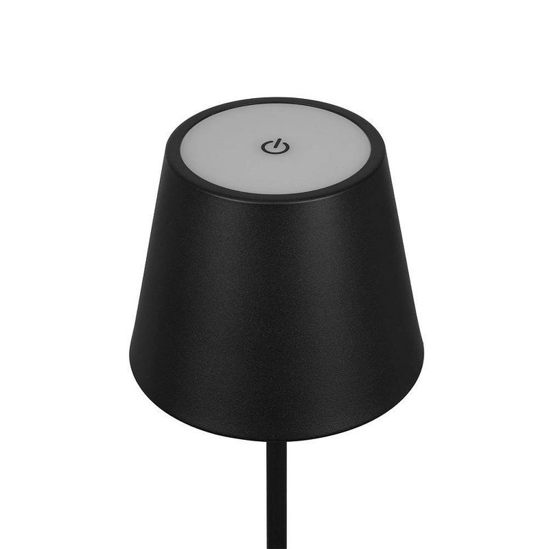 Cresswell Lighting Cordless Rechargeable Stick Table Lamp Black (Includes LED Light Bulb), 4 of 10