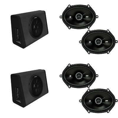 Kicker (2) 11PT250 Powered Enclosure & (2) 43DSC6804 6x8" Bundle