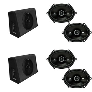 Kicker (2) 11PT250 Powered Enclosure & (2) 43DSC6804 6x8" Bundle - 1 of 4