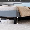 Jojoka Full Size Velvet Upholstered Platform Bed Frame with Padded Headboard, Wood Slat Support, No Box Spring, Noise-Free, Modern Bed for Bedroom - 4 of 4