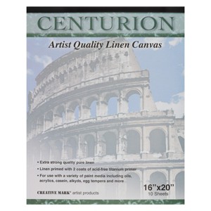 Centurion Linen Universal Acrylic Primed Canvas Pad 16x20", 10 sheets, Off-White - 1 of 4