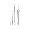 Unique Bargains Teardrop Pimple Extractor Kit Silver Tone 1 Set - 2 of 4
