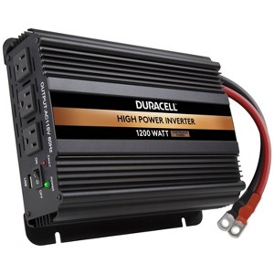 Duracell 1200W High Power Inverter: Automotive Battery Charger, 2400 Peak Power, USB Port, Multiple AC Outlets, 3-Year Warranty - 1 of 4