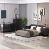 Festivo 4pc Modern Elegance Bedremm Chest and Dresser and 2 Drawer Nightstands Set Black - 2 of 4
