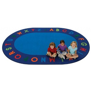 Carpets for Kids Alphabet Circletime Learning Rug,Oval - 1 of 4