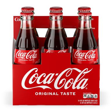 Coca-Cola Soda with Cane Sugar - 6pk/8 fl oz Glass Bottles