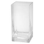 8"x4" Glass Rectangle Vase - Diamond Star
