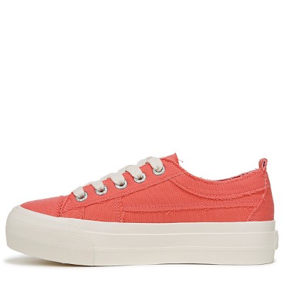 Pink Floral Canvas Platform Fashion Sneaker, Women's Size 8