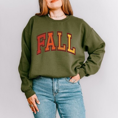 Simply Sage Market Varsity Fall Ombre Sweatshirt