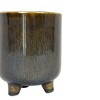Footed Planter Blue Porcelain - 3 of 4