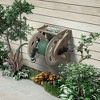 Suncast Handler 200 Foot Resin Wall Mounted Outdoor Garden Hose Reel, Taupe - 4 of 4