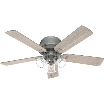 52" Shady Grove Low Profile Ceiling Fan with Light Kit and Pull Chain (Includes LED Light Bulb) - Hunter Fan